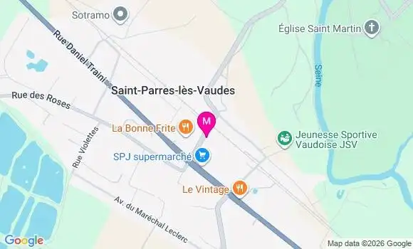 Localisation Saint Parres les Vaudes - 10260