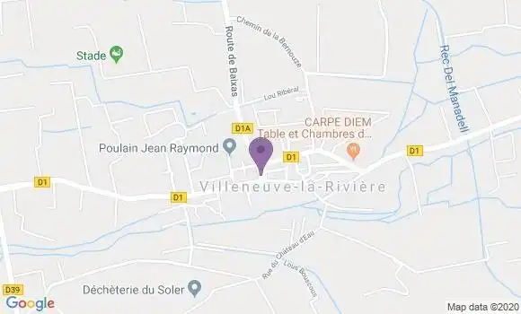 Localisation Villeneuve la Riviere Bp - 66610