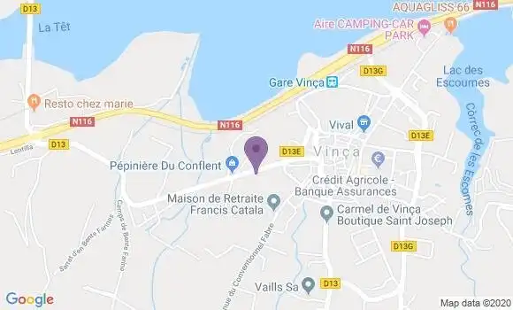 Localisation Vinca - 66320
