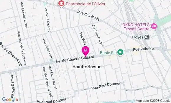 Localisation Sainte Savine - 10300