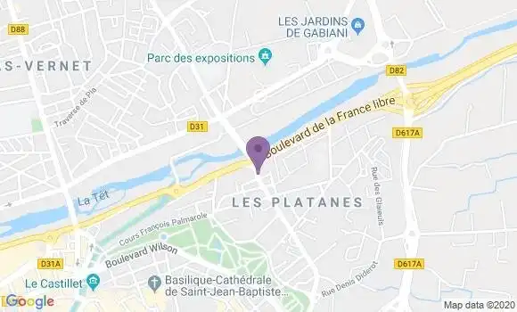 Localisation Perpignan les Platanes Bp - 66020