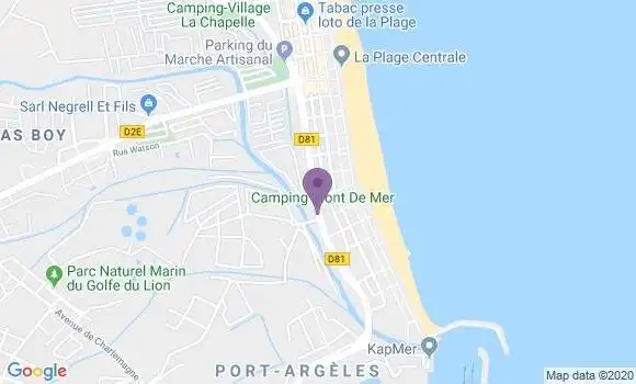 Localisation Argeles Plage Bp - 66700