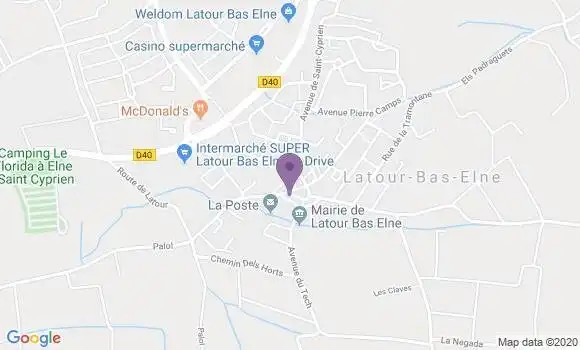 Localisation Saint Cyprien Plage Bp - 66750