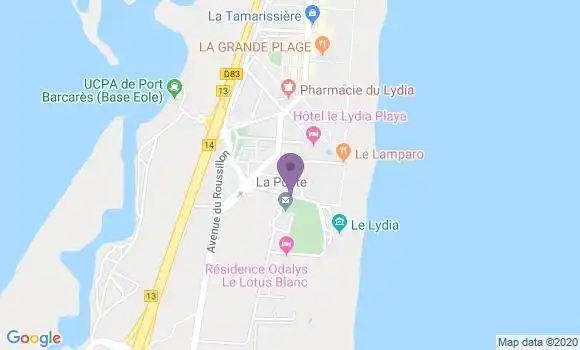 Localisation Le Barcares Grande Plage Ap - 66420