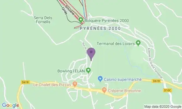 Localisation Bolquere a Pyrenees 2000 Ap - 66210