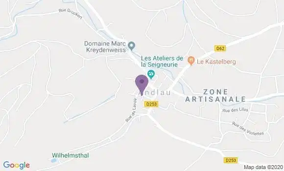 Localisation Andlau Bp - 67140