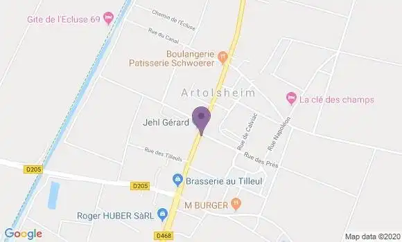 Localisation Artolsheim Ap - 67390