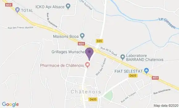 Localisation Chatenois Bp - 67730