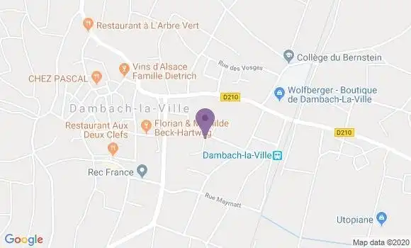Localisation Dambach la Ville Bp - 67650