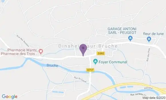 Localisation Dinsheim sur Bruche Bp - 67190
