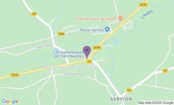Localisation Rouvroy sur Audry Ap - 08150