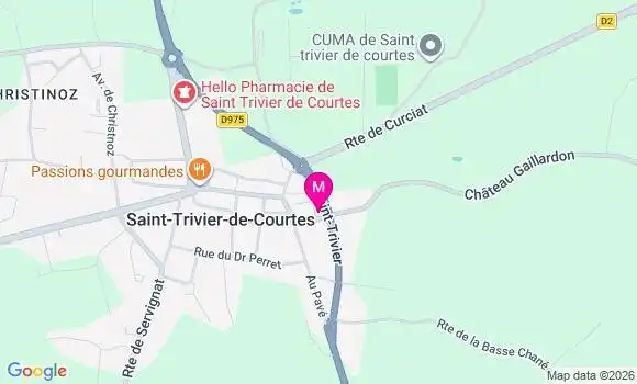 Localisation Saint Trivier de Courtes - 01560