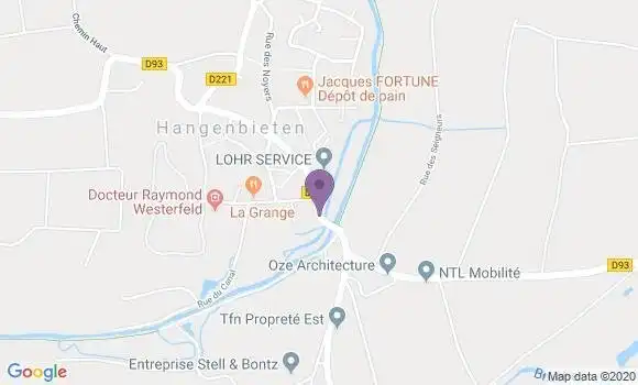 Localisation Hangenbieten Bp - 67980