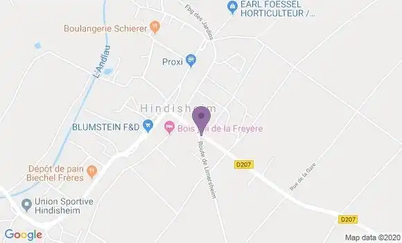 Localisation Hindisheim Ap - 67150