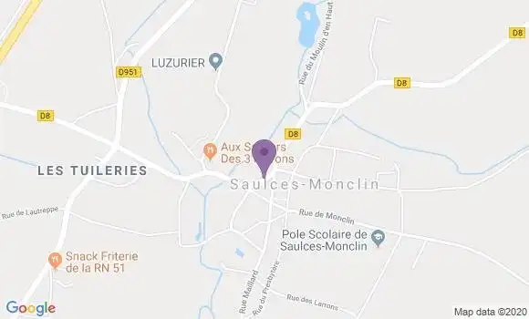 Localisation Saulces Monclin Bp - 08270