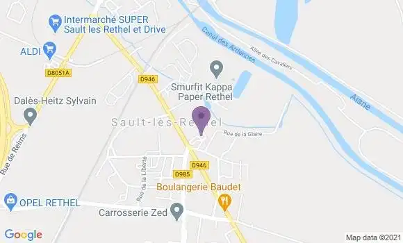 Localisation Sault Les Rethel Ap - 08300