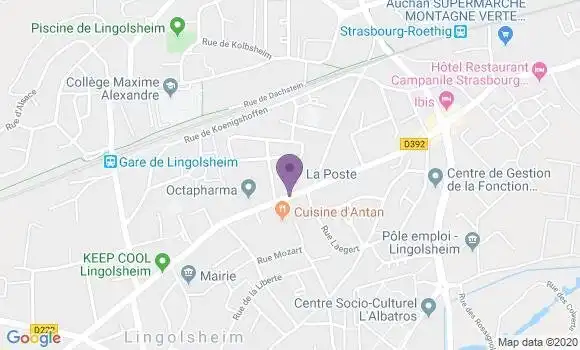 Localisation Lingolsheim - 67380
