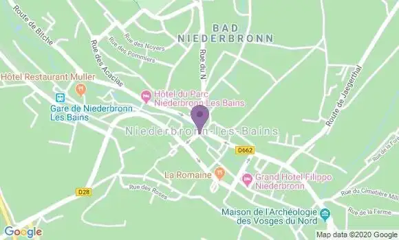 Localisation Niederbronn les Bains - 67110