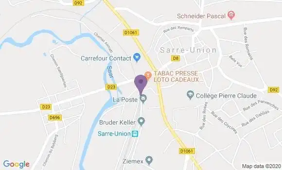 Localisation Sarre union - 67260