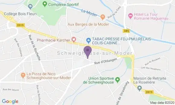 Localisation Schweighouse sur Moder Bp - 67590
