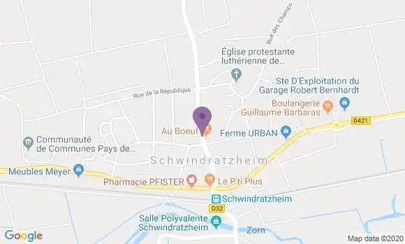 Localisation Schwindratzheim Ap - 67270