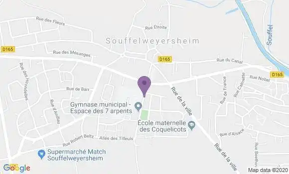 Localisation Souffelweyersheim Bp - 67460