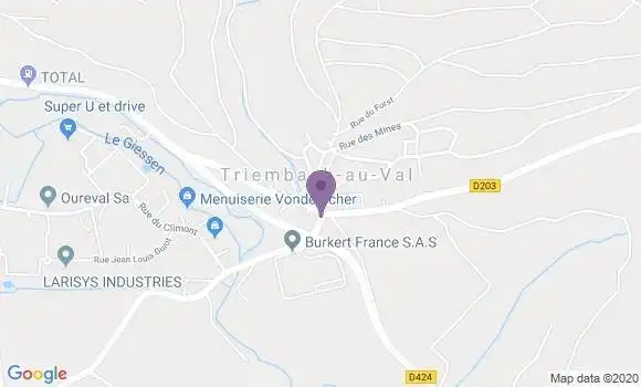 Localisation Triembach Au Val Ap - 67220