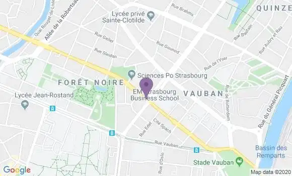 Localisation Strasbourg Foret Noire - 67000