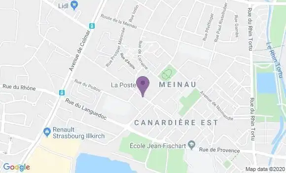 Localisation Strasbourg Meinau - 67100