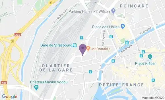 Localisation Strasbourg Pl Gare Bp - 67000