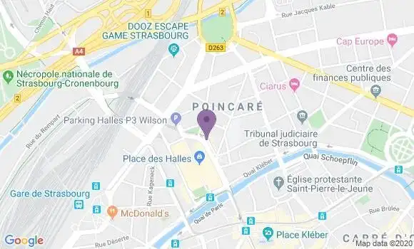 Localisation Strasbourg Pl Halles - 67000