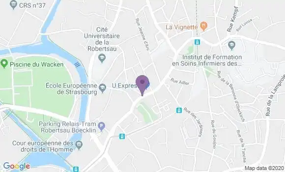 Localisation Strasbourg Robertsau - 67015