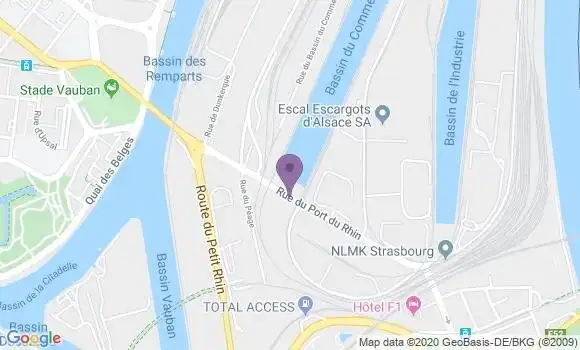 Localisation Strasbourg Port du Rhin Bp - 67000