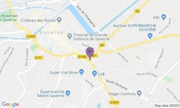 Localisation Saverne Saint Nicolas Bp - 67700