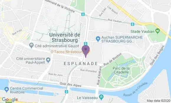 Localisation Strasbourg Esplanade Bp - 67044