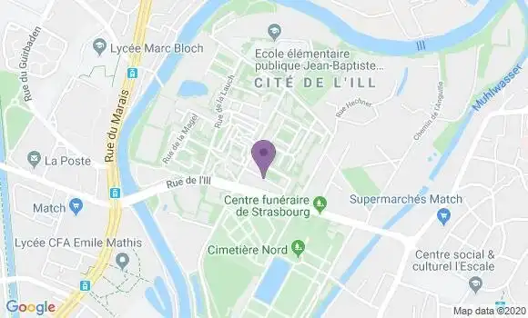 Localisation Strasbourg Cite de l
