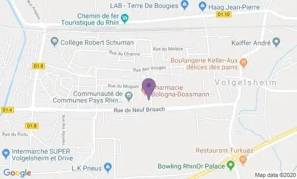 Localisation Volgelsheim Bp - 68600