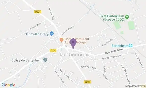 Localisation Bartenheim Bp - 68870