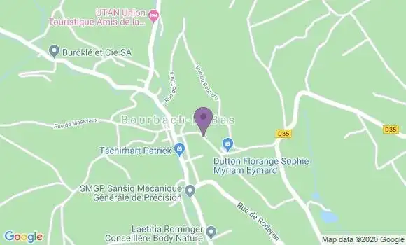 Localisation Bourbach le Bas Ap - 68290