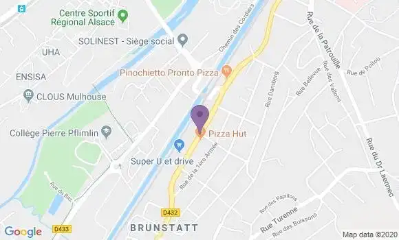 Localisation Brunstatt - 68350
