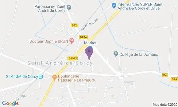 Localisation Saint Andre de Corcy - 01390