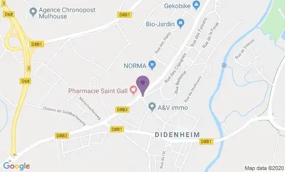 Localisation Didenheim Bp - 68350
