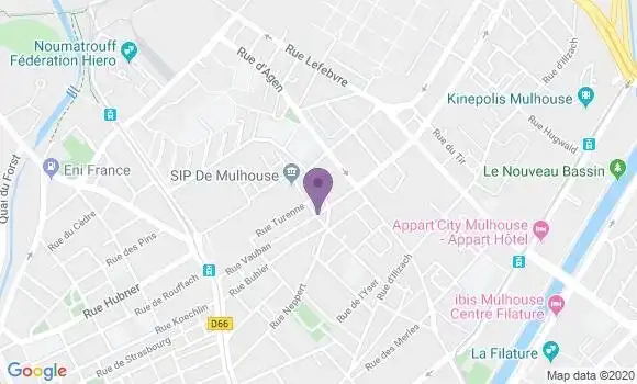 Localisation Mulhouse Vauban Bp - 68100
