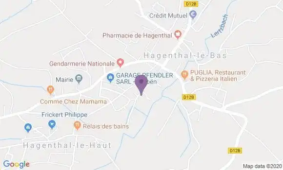 Localisation Hagenthal le Bas Bp - 68220