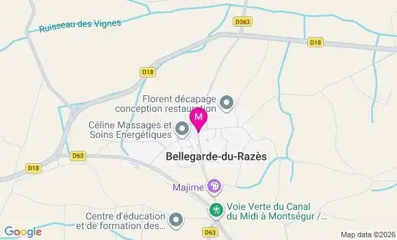 Localisation Bellegarde du Razes - 11240