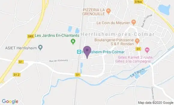 Localisation Herrlisheim Pres Colmar Bp - 68420