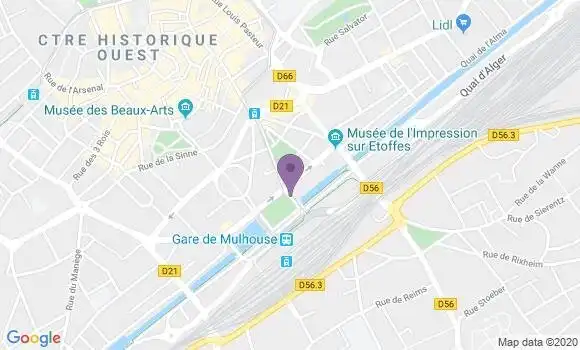 Localisation Mulhouse Henner - 68100