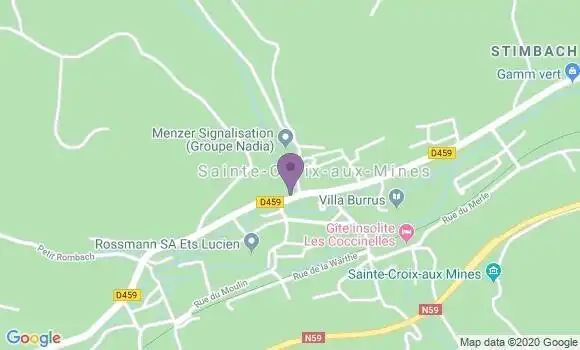Localisation Sainte Croix Aux Mines Bp - 68160
