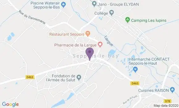 Localisation Seppois le Bas Bp - 68580