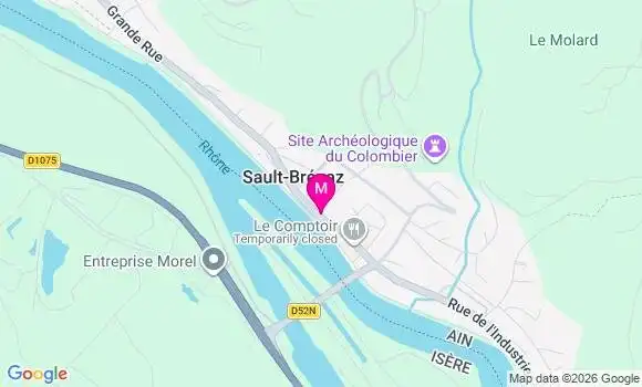 Localisation Sault Brenaz - 01150